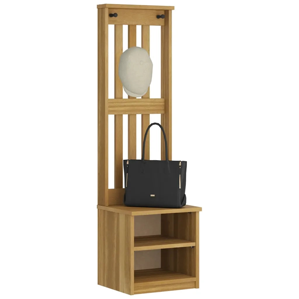 Albero da Ingresso SANDNES 45x40x159,5 cm in Legno di Pino 4010479