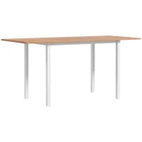 Tavolo da Pranzo Estensibile Tavolo da Cucina Design Moderno con Ampia Superficie 6 Persone Struttura in Acciaio Marrone Scuro