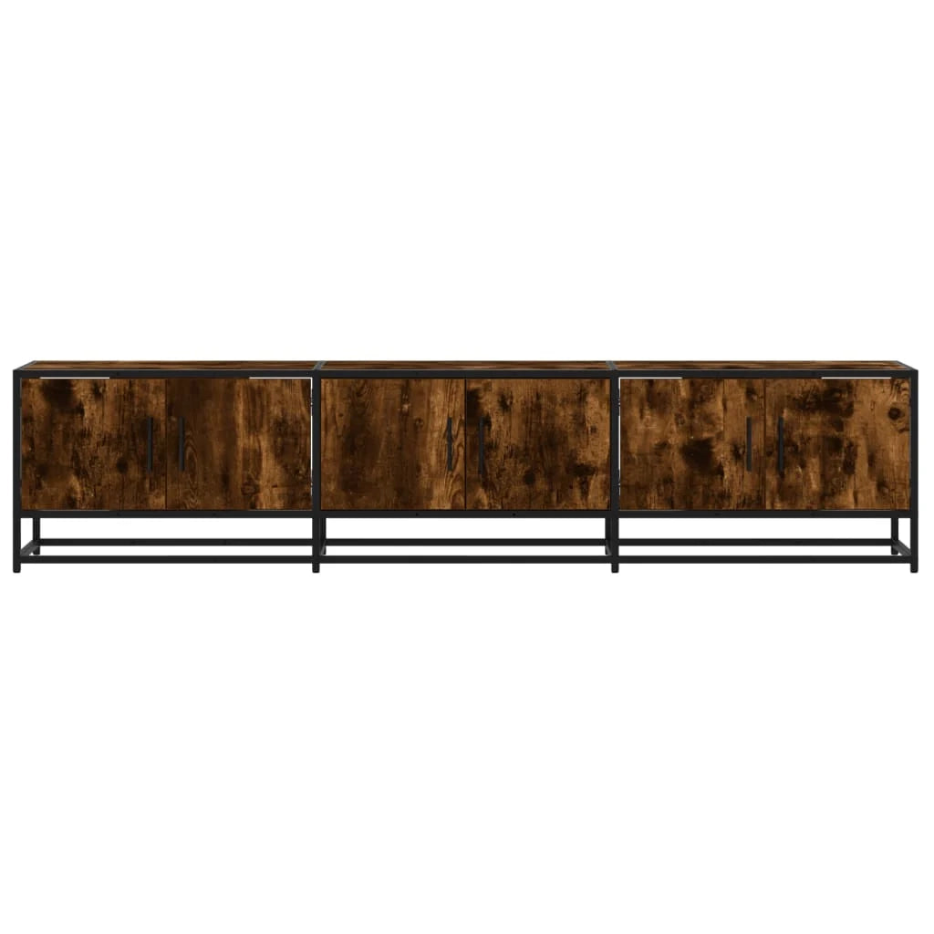 Mobile TV multimediale scaffale TV credenza mobile TV sala da pranzo soggiorno camera da letto rovere affumicato 180 x 35 x 41 cm legno ingegnerizzato marrone 02_0027362