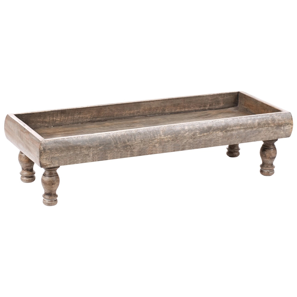 Vassoio da portata decorativo elegante Supporto per torte Portapasticceria Display Legno di mango Marrone