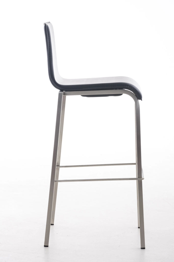 Sgabello Avola E78 in similpelle nero