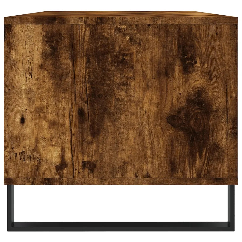 Tavolino da Salotto-Tavolino da soggiorno-Tavolo Rovere Fumo 90x49x45 cm Legno Multistrato 531881