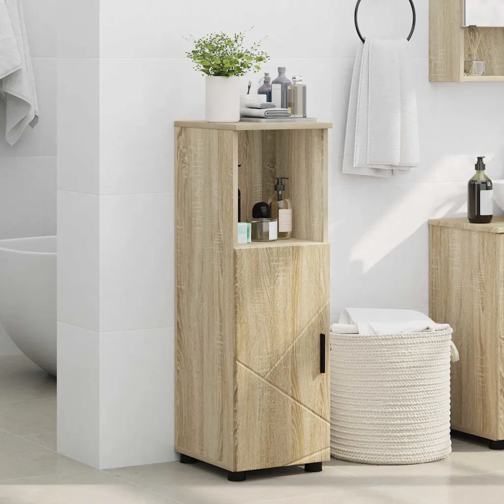 Mobile da Bagno con archiviazione Rovere Sonoma 30 x 35 x 95 cm