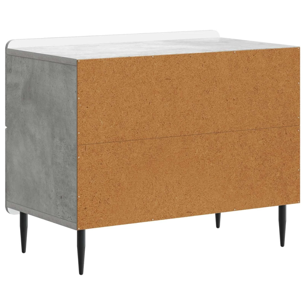 Armadio da Notte Grigio Cemento 62 x 34,5 x 49,5 cm 894318