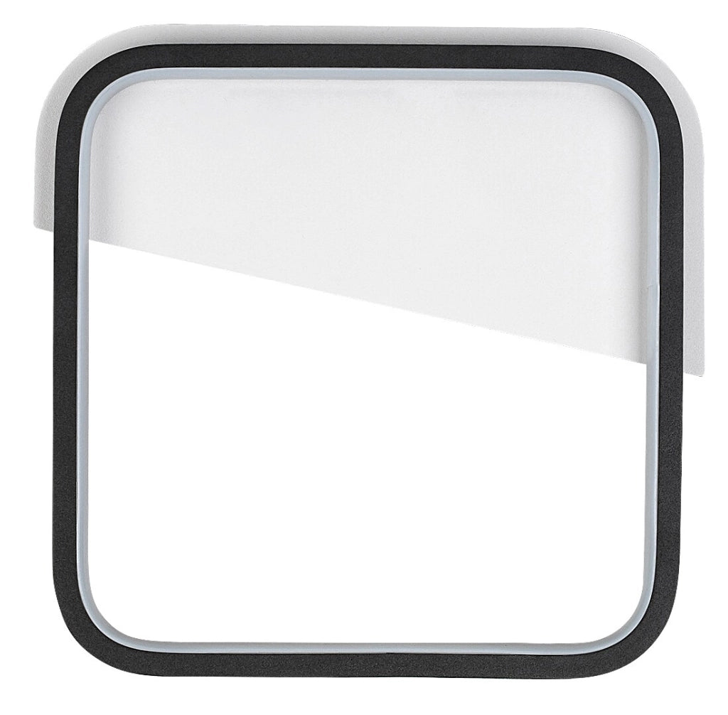 Applique LED quadrata moderna nero/bianco 13W Razzi Rabalux