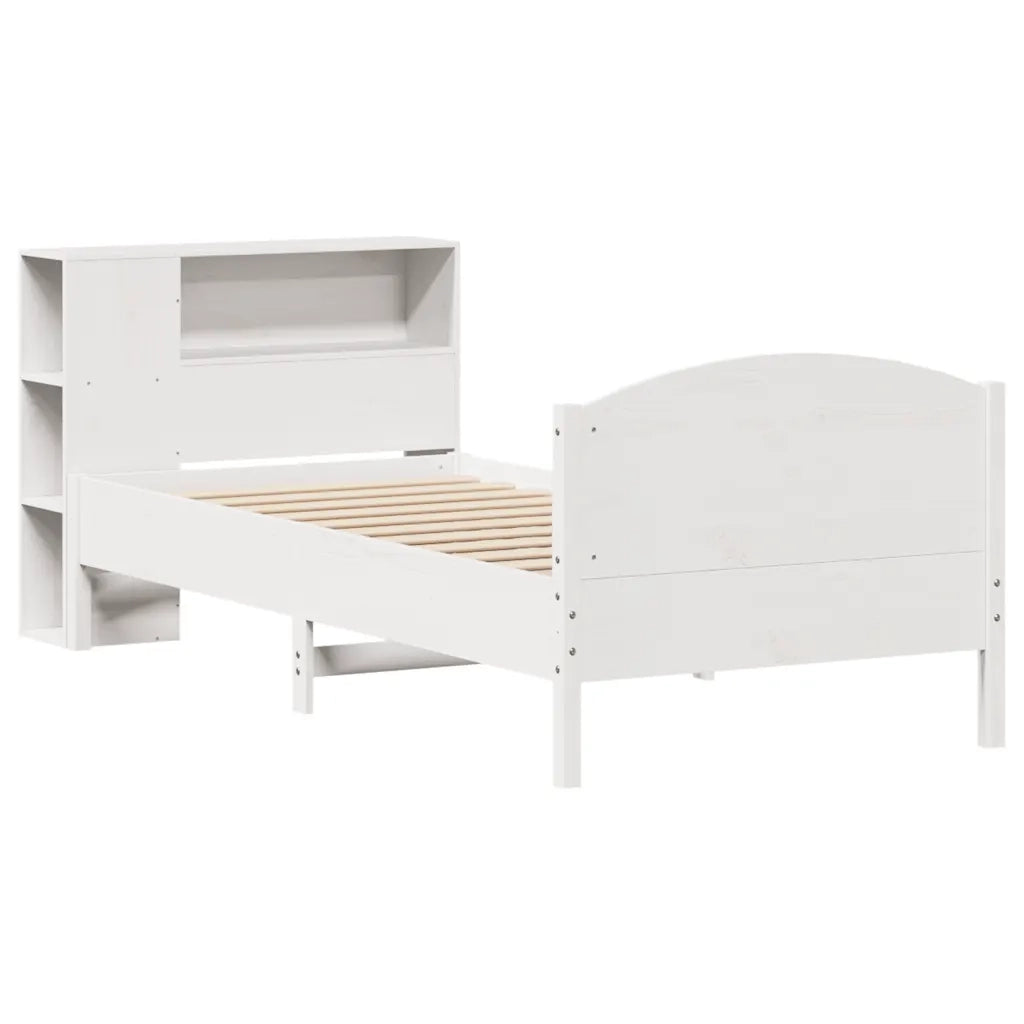 Letto con Libreria senza Materasso 75x190 cm in Legno Pino 3323090