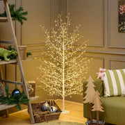 Albero Ramo Tiglio bianco o champagne da 1,7 m, 784 microled bianco caldo, uso interno - champagne