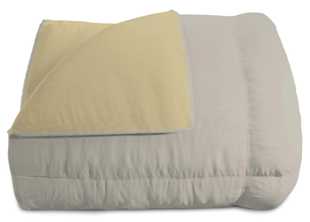 Trapunta Invernale Singola Doubleface 300gr Panna/Grigio Chiaro