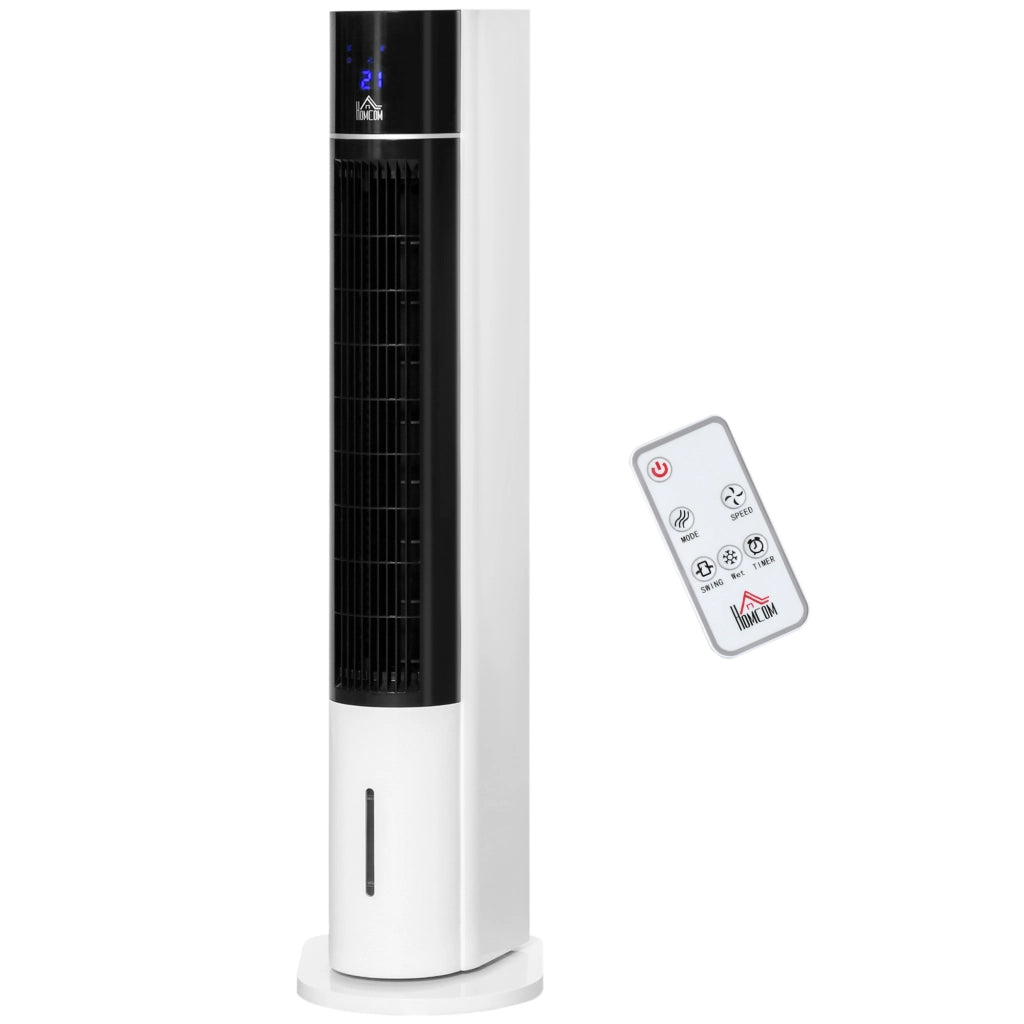 Ventilatore Raffrescatore Evaporativo 3 Modalit¨¤ e 3 Velocit¨¤, Timer, Oscillazione e Telecomando, Bianco