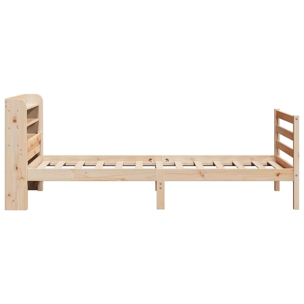 vidaXL Giroletto con Testiera 90x200 cm in Legno Massello di Pino