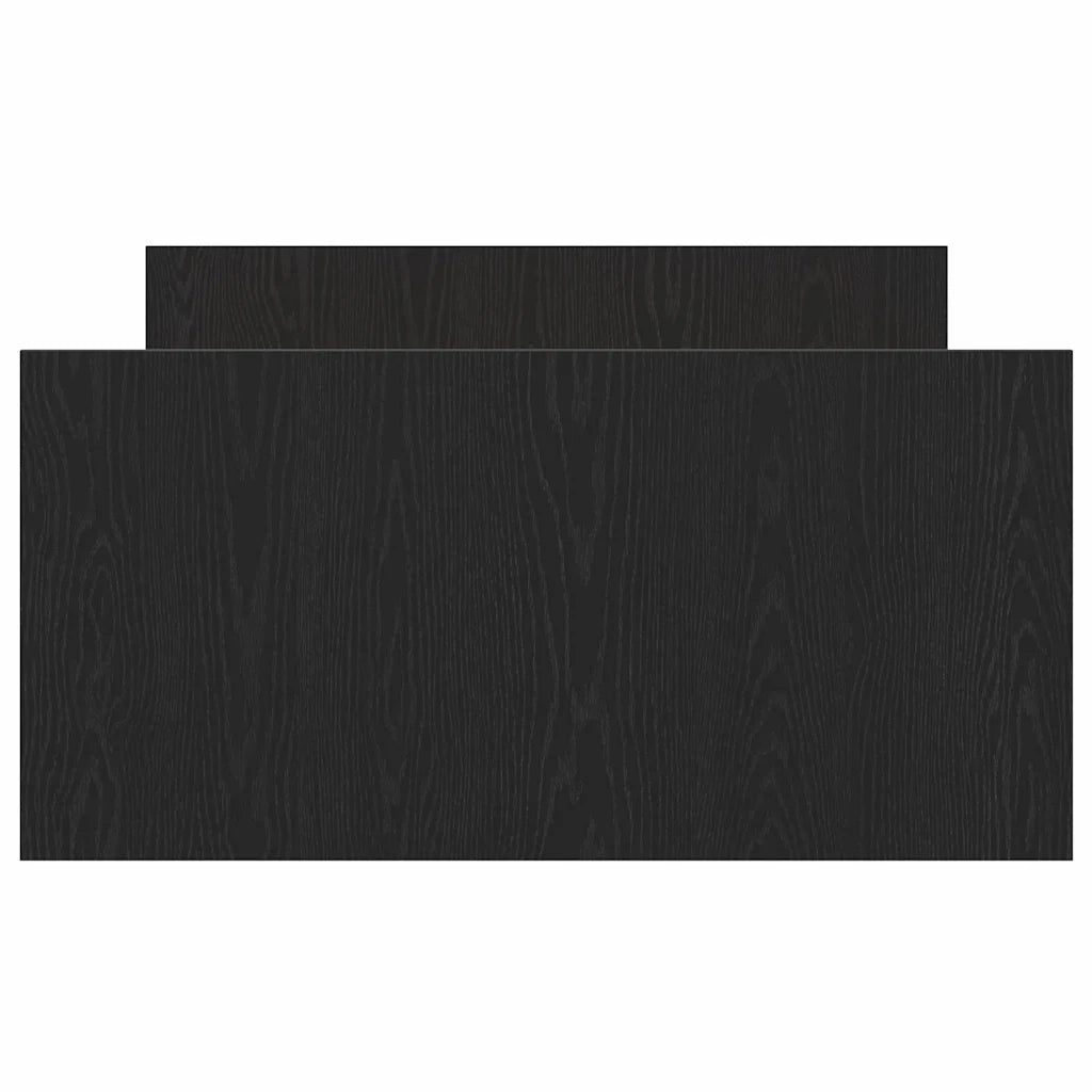 Struttura del letto con cassetto-Giroletto con contenitore-Rete del Letto Rovere Nero 203 x 103 x 50 cm