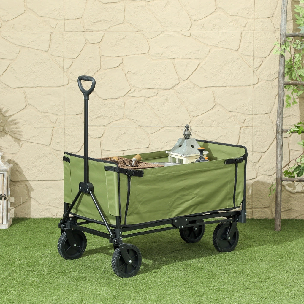 Carrello da giardino pieghevole ¨C Zephmum ¨C Nero 90x50x60 cm
