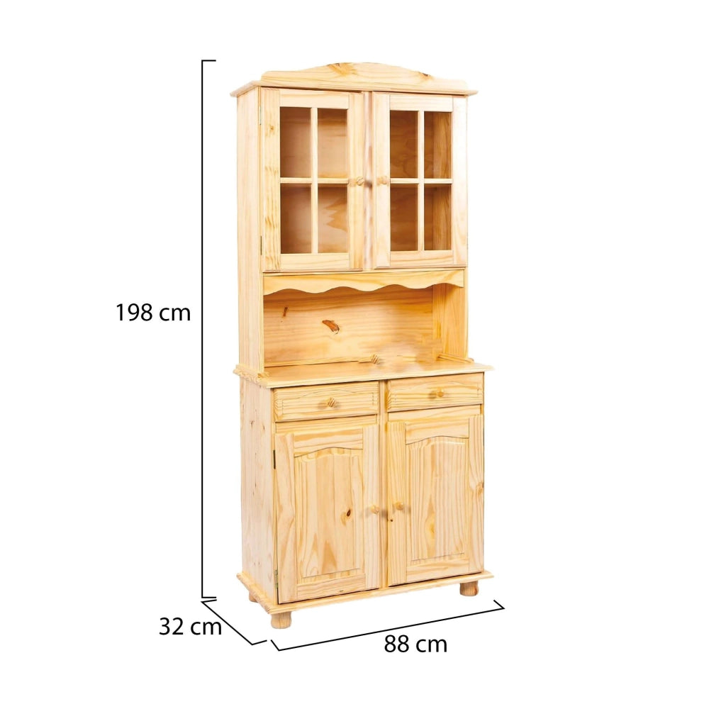 Madia Quadri, Credenza un Cassetto, 88x32x198h cm Marrone Quercia