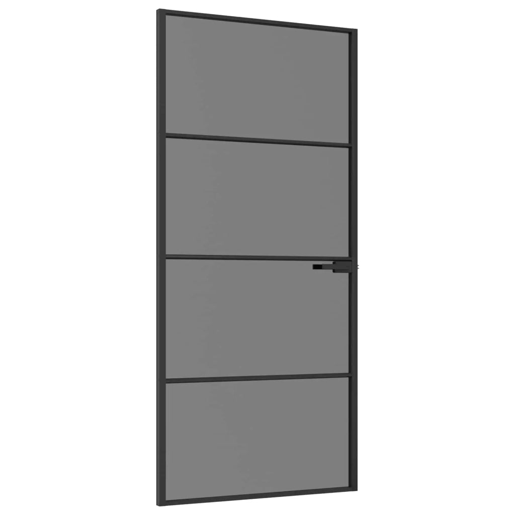 Porta Interna 93 x 201,5 cm Vetro Temperato e Alluminio 42054103