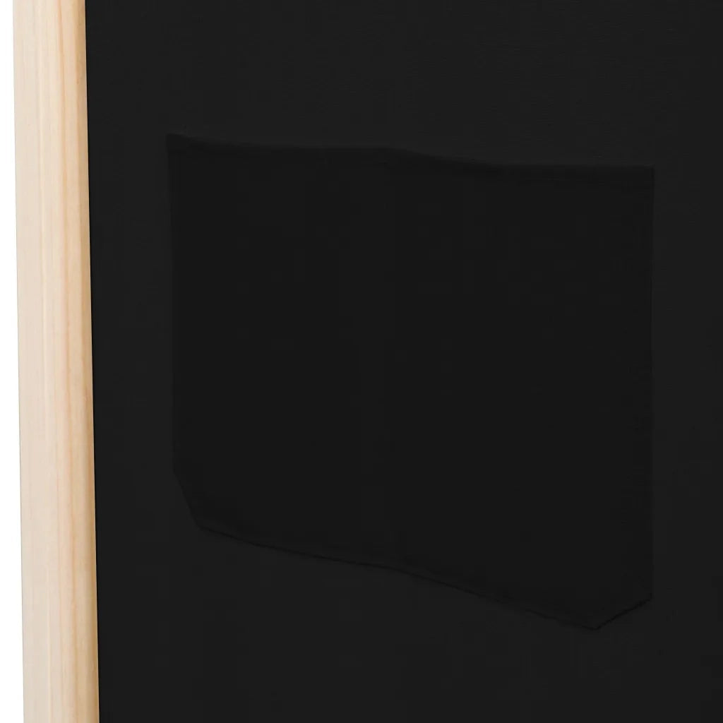 Divisorio a 5 Pannelli Nero 200x170x4 cm in Tessuto cod mxl 67360