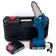 Trade Shop - Mini Elettrosega A Doppia Batteria 24v Motosega Elettrica Tagliarami + Valigia -
