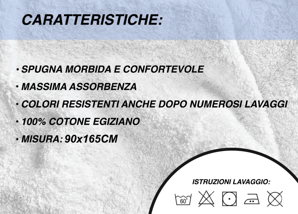 Telo Mare Jacquard In Spugna Disegno Dolphin Stripe - 90x170 - Arancio