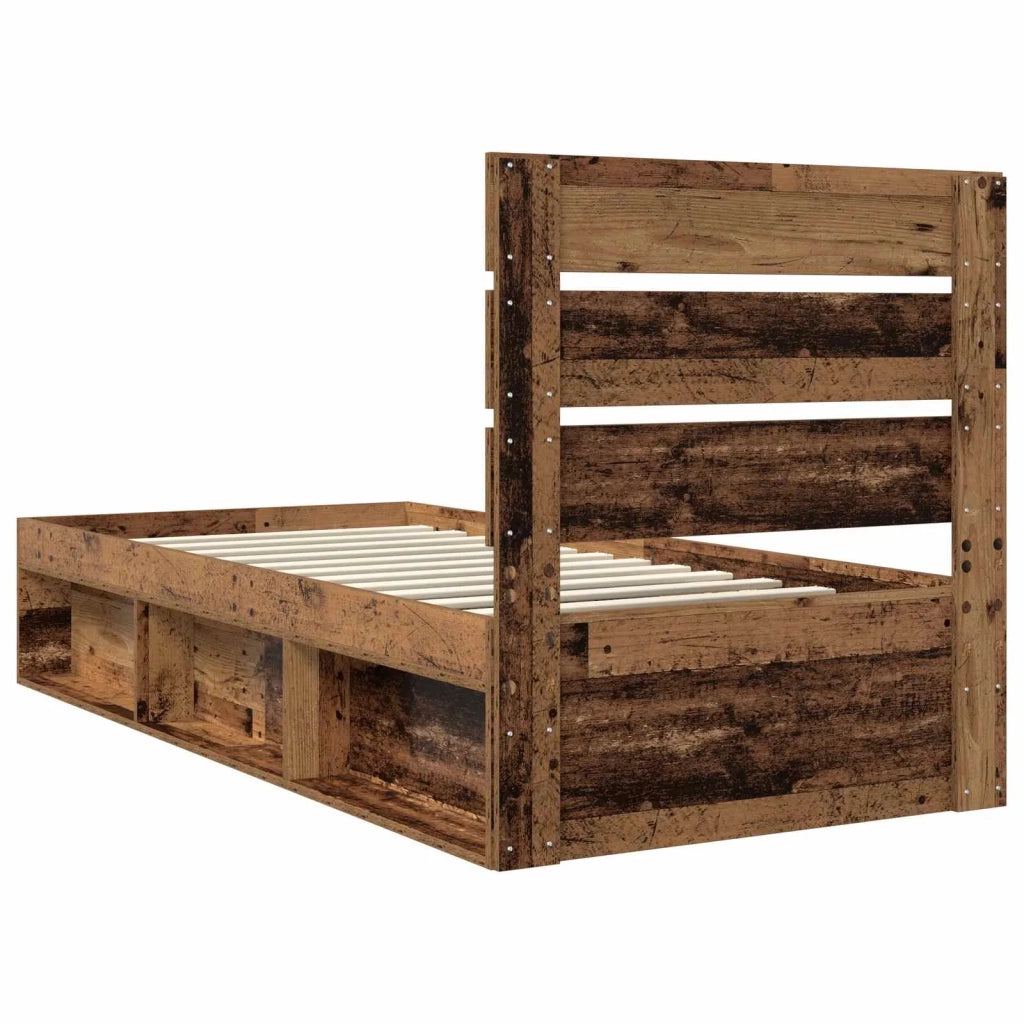 Struttura del letto-Giroletto Legno vecchio 90 x 190 cm Pino massello 459907