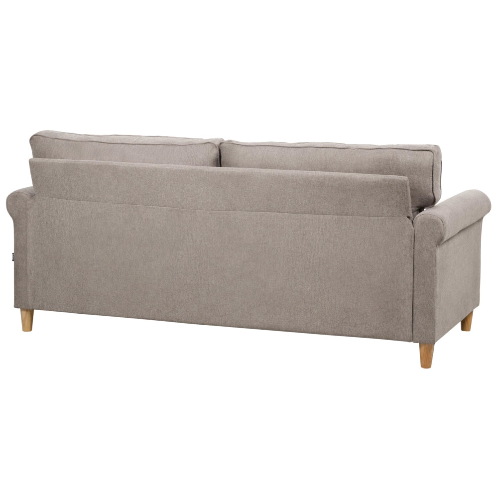 Set divano a 2 + 3 posti in tessuto marrone chiaro con struttura in legno molle insacchettate soggiorno