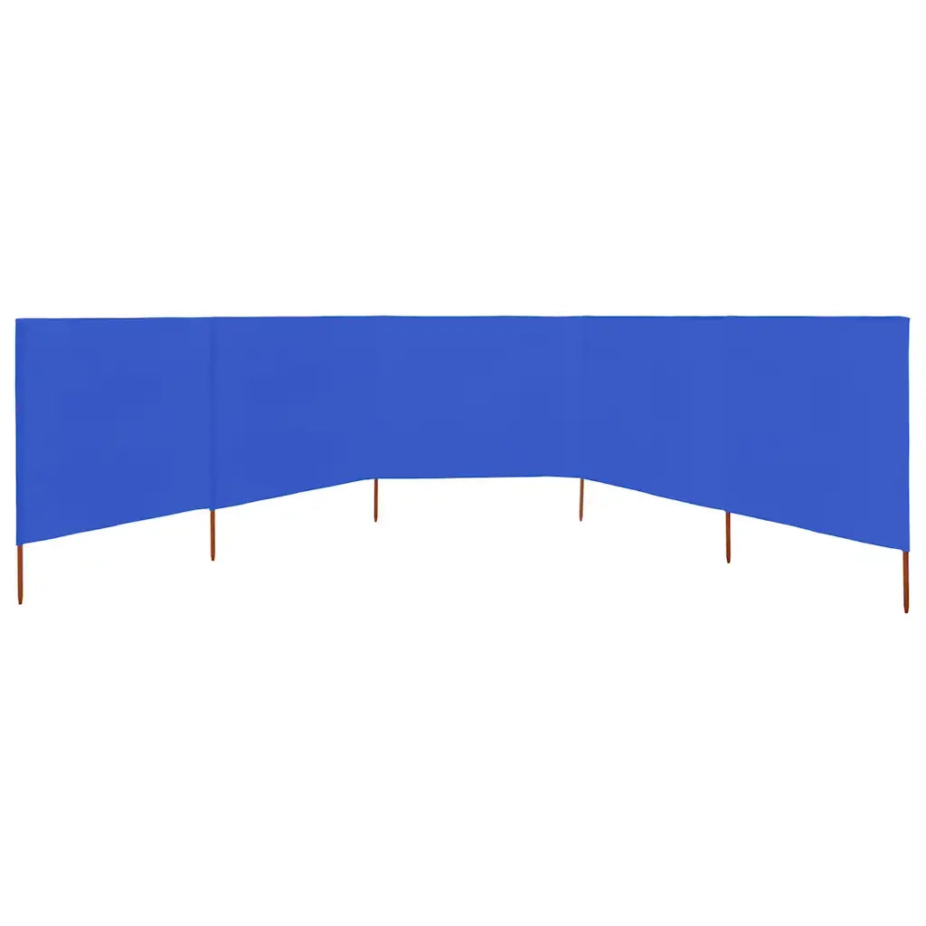 Paravento a 5 Pannelli in Tessuto 600x120 cm Azzurro CFW3304425
