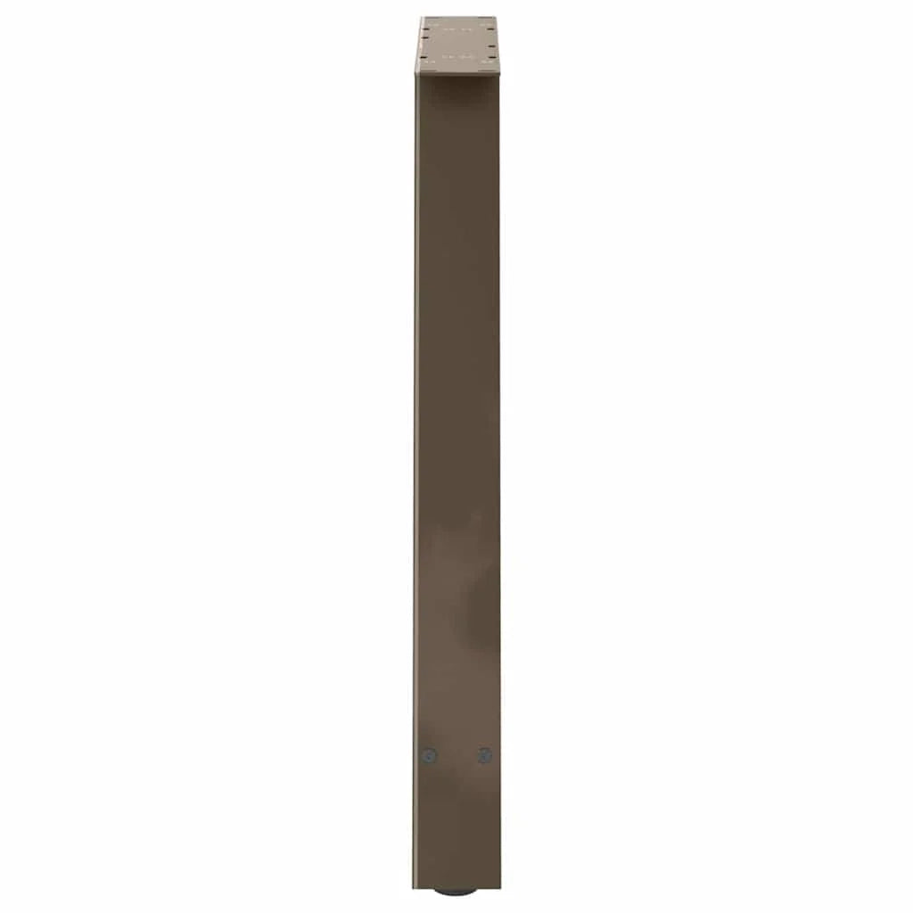 Set di 2 gambe per tavolo da pranzo a forma di A 70 x 72 cm robuste design moderno regolabili acciaio nero 02_0057131