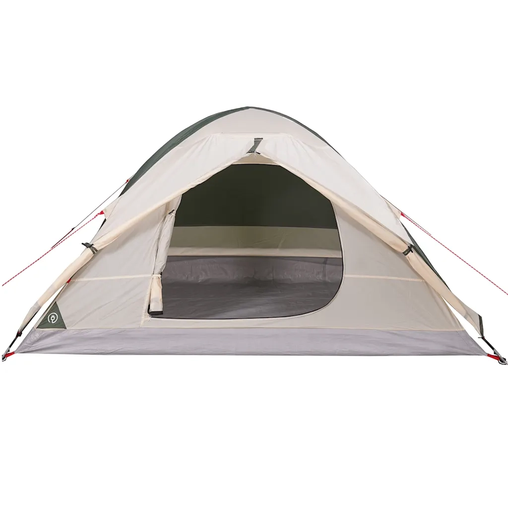 Tenda da Campeggio a Cupola per 4 Persone-Tenda per Escursionismo Verde Impermeabile 842998
