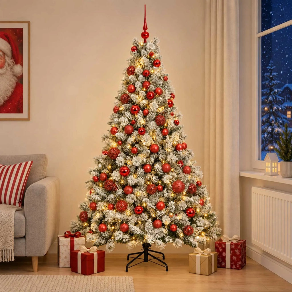 Albero di Natale Artificiale con Palline 240 cm 300 LED 3466810