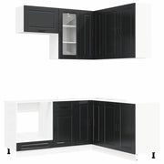 Unità Cucina PORTO 8 pcs Nero Legno ingegnerizzato 3438412