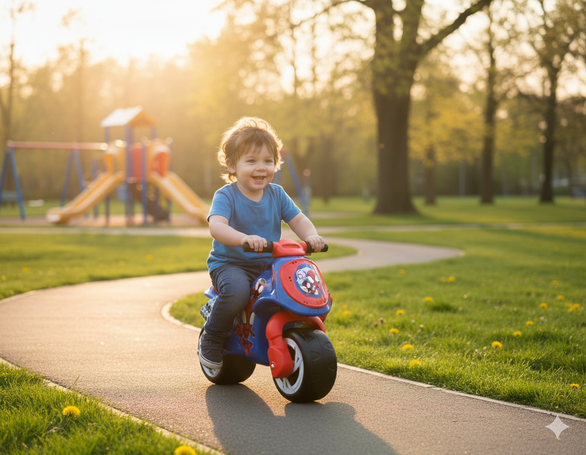 Moto Cavalcabile per Bambini 69x28x49 cm Primi Passi Neox Marvel Spider-Man