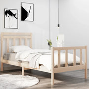 Giroletto-Struttura Letto in Legno Massello 90x190 cm Single 196917