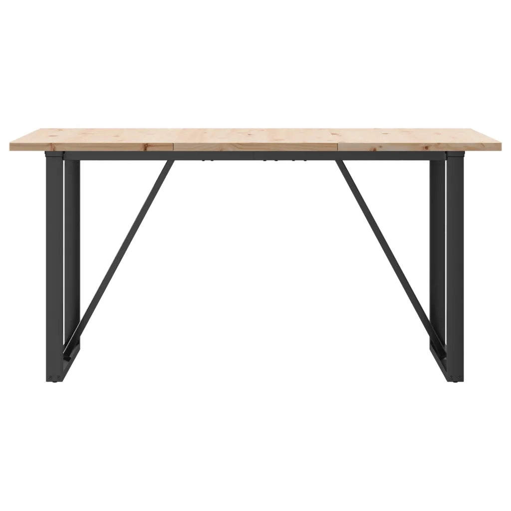Tavolo da Pranzo Telaio a O 160x80x75,5 cm Legno Pino e Acciaio 3282743