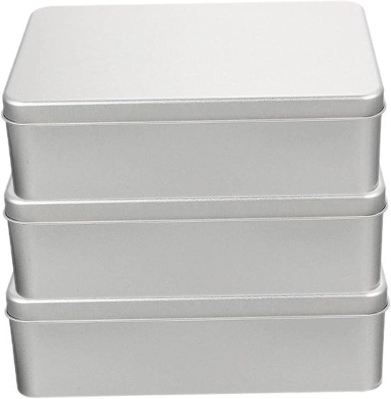 Set di 3 pezzi per biscotti - Grande capacità per biscotti congelati - Scatole di regalo in metallo - Scatole da dolci con coperchio - Vuote - Stile lussuoso.