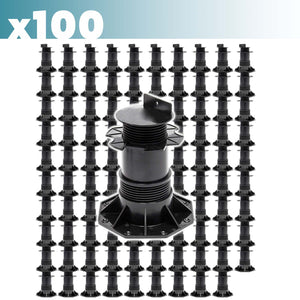 Set 100 supporti per pavimenti galleggianti Altezza regolabile 140-210mm Max 2700 kg Piedini per decking