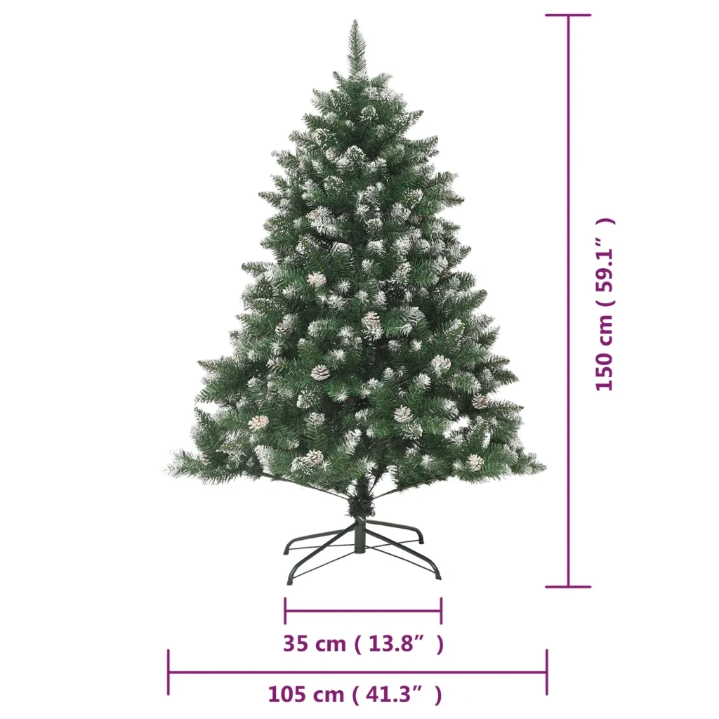 Albero di Natale | Decorazioni natalizie Artificiale con Base 150 cm PVC
