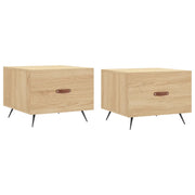 2 pz Tavolini salotto | Tavolino da caff¨¨ | Tavolino da Soggiorno Rovere Sonoma 50x50x40cm Legno Multistrato