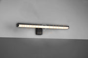 LINO H2O APPLIQUE LED 7,4W 900lm, 3000K NERO ANCHE CON POSSIBILITA' DI AVVITARE SU SPECCHIO IP44 L. 40CM