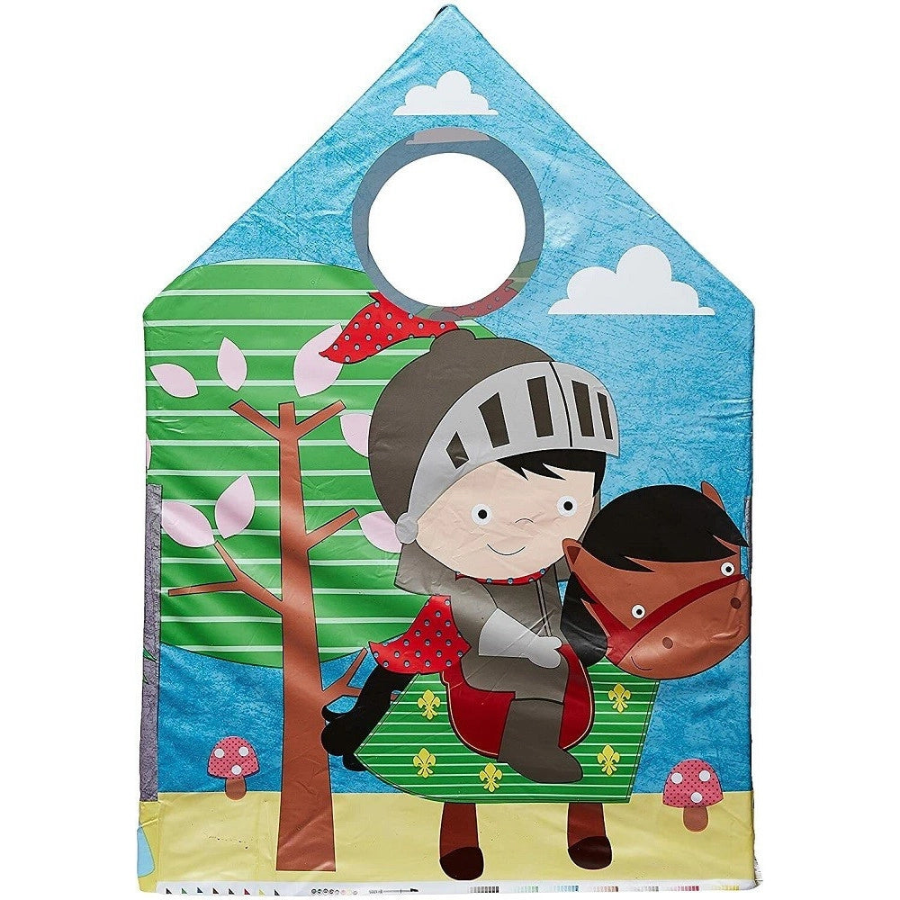 Trade Shop - Casetta Tenda In Pvc Per Bambini 3-6 Anni Castello 95x107x75 Cm Pieghevole 45642 -