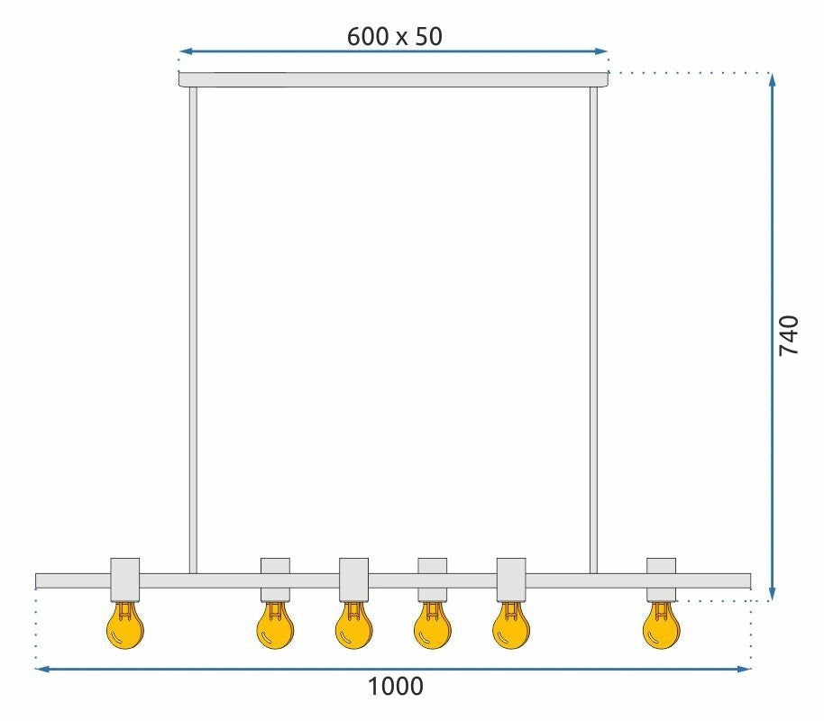 Lampada Da Soffitto Pensile Industrial Nero APP480-6CP
