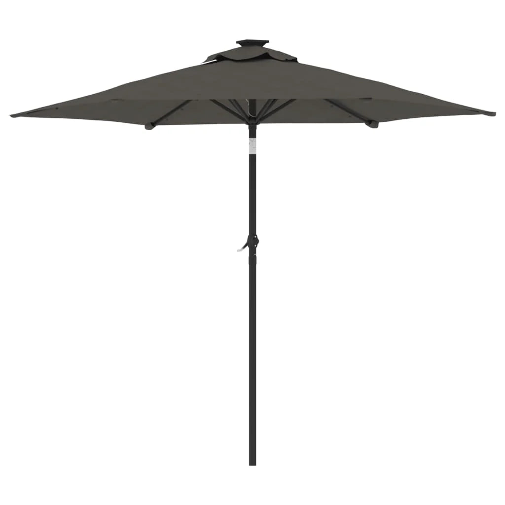 Ombrellone da giardino inclinabile con manovella 225 x 225 x 212 cm atmosfera accogliente poliestere antracite 02_0056370