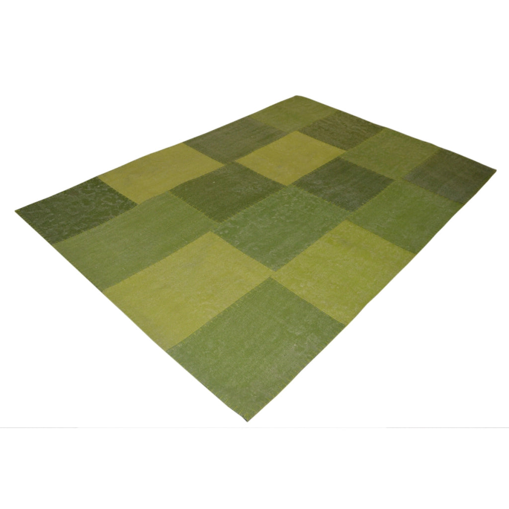 Tappeto Vintage Lyrical 100 in Cotone Patchwork Verde