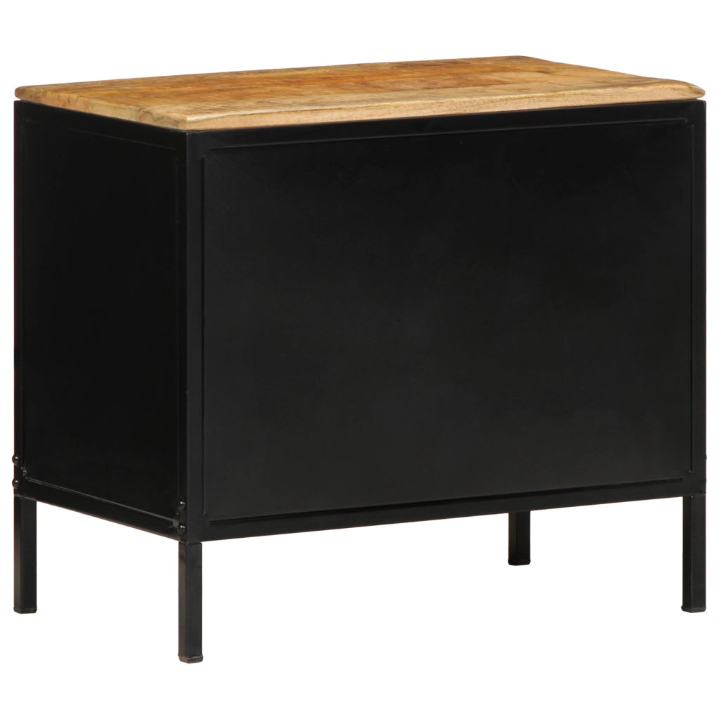 Comodino 50x30x45 cm Legno Massello di Mango Grezzo