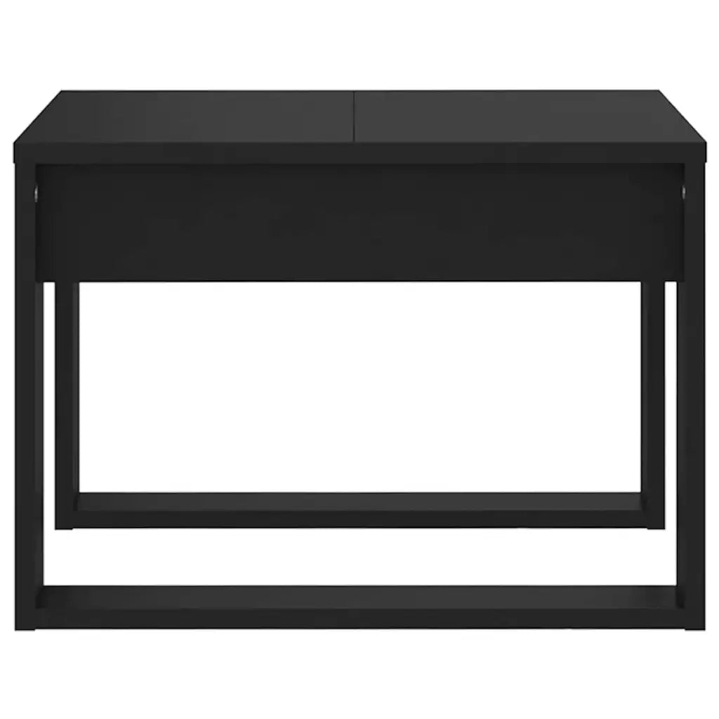 Tavolino di Servizio-Tavolino Consolle-Tavolino da soggiorno Nero 50x50x35 cm in Truciolato