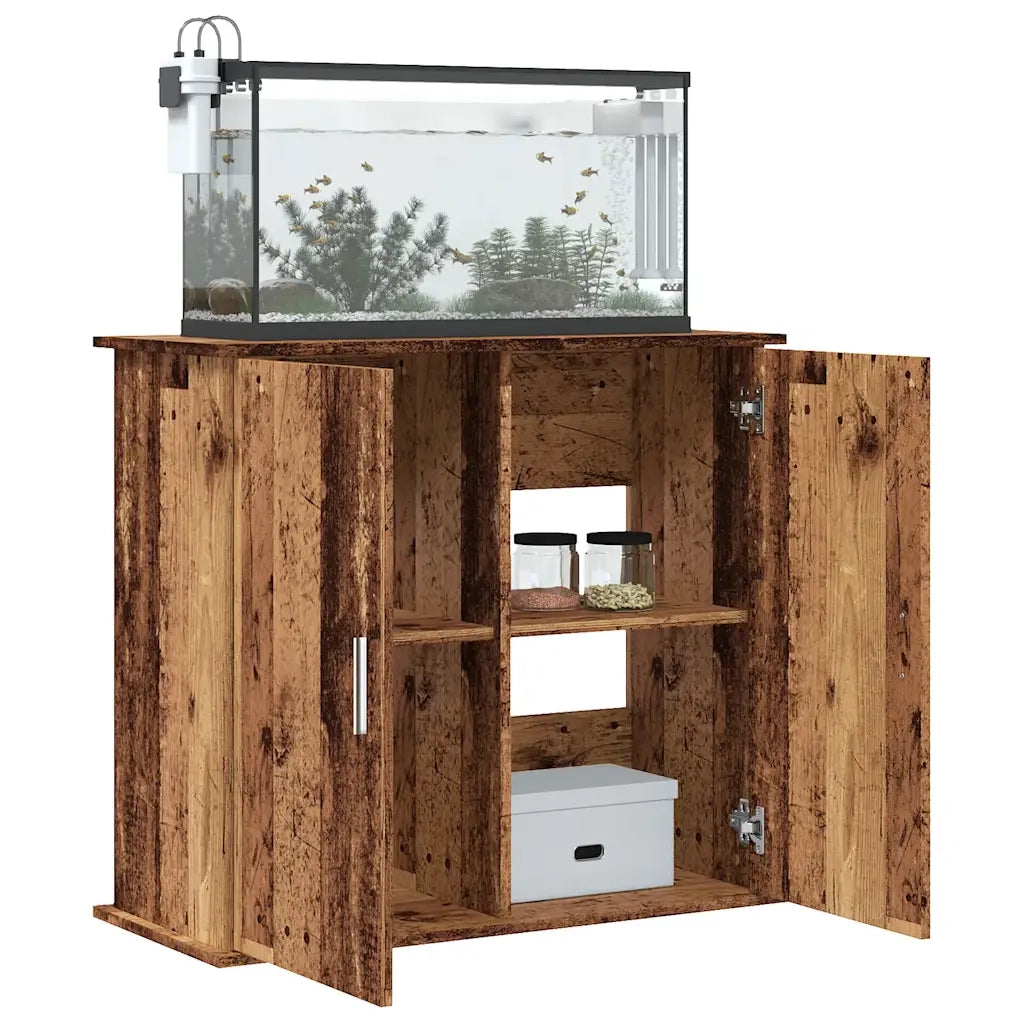 Supporto Acquario 81x36x73 cm in Legno Multistrato Legno Antico CFW3185144