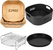 Accessori per frittelle ad aria calda in silicone - frittelle ad aria calda 73 l 4 pezzi forma XXL per piatti grandi.