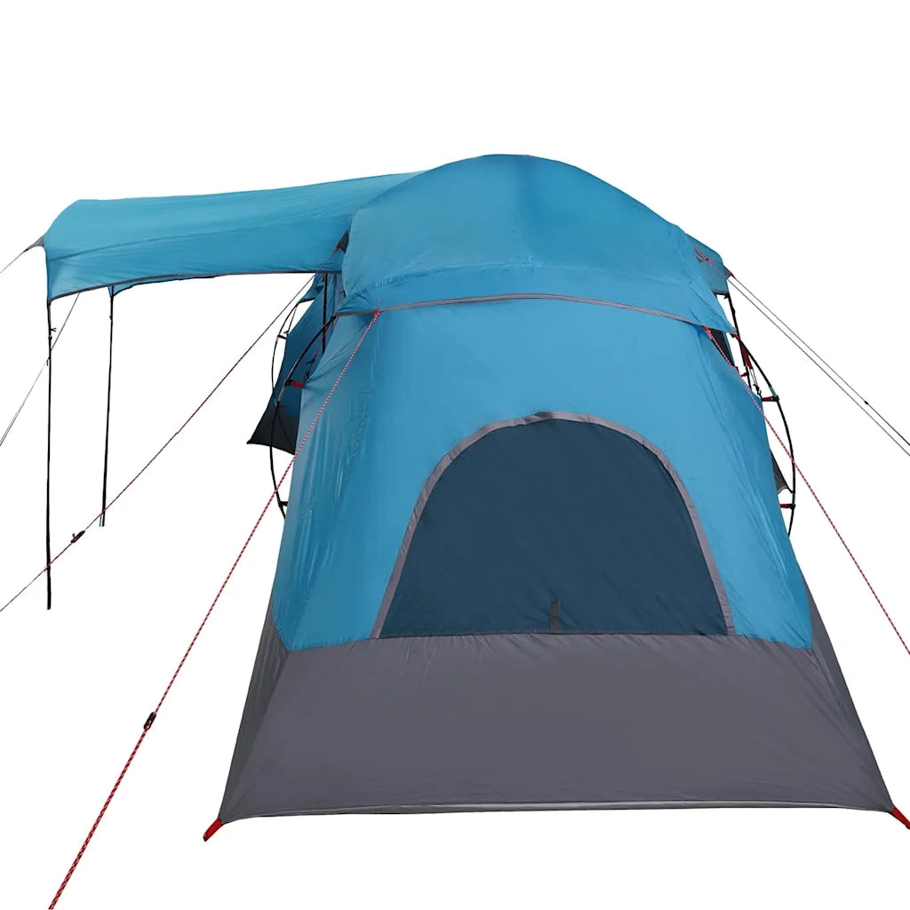 Tenda Familiare con tetto-Tenda da campeggio Blu e Grigio 721 x 335 x 212 cm
