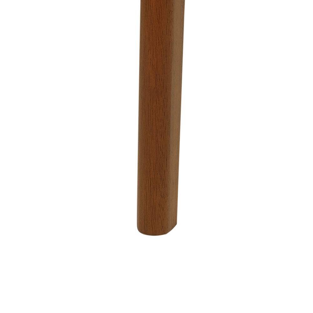 Set di 2 sedie da pranzo in legno di gomma beige chiaro Seduta imbottita in poliestere Legno scuro