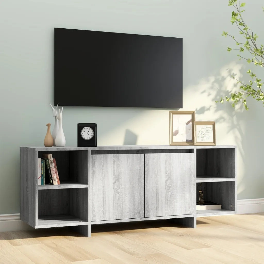 Mobile Porta TV Grigio Sonoma 130x35x50 cm in Truciolato cod mxl 7634