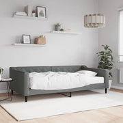 Divano Letto con Materasso Grigio Scuro 100x200 cm in Tessuto 3197414