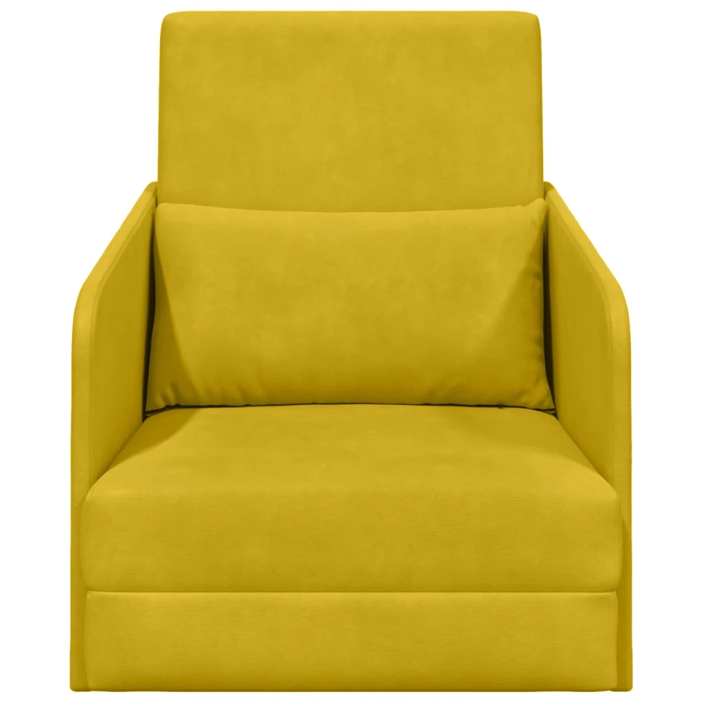 Divano letto Giallo 65 x 80 x 83 cm Velluto 4106653