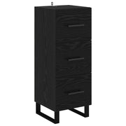 Credenza | Madia | Buffet da pranzo | Armadio da pranzo con cassetto Rovere Nero 34,5 x 34 x 90 cm